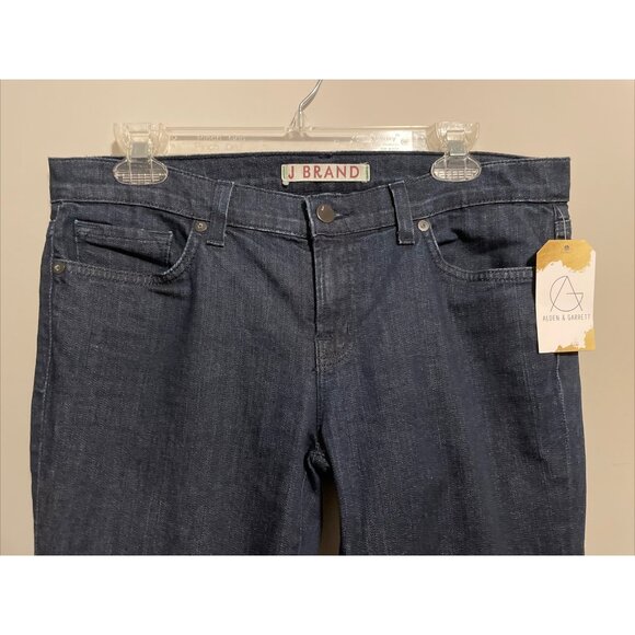 J Brand Blue "Sevent-Eighths" "Eclipse" Dark Wash Jeans, Size 30 - Picture 4 of 9